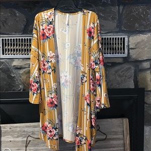 Flora mustard cardigan